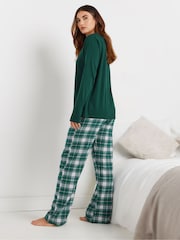 بنطلون بيجامة رياضي بنمط مربعات من Long Tall Sally - صورة 3 من 5