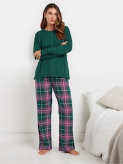 وردي - بنطلون بيجامة رياضي بنمط مربعات من Long Tall Sally - صورة 1 من 5