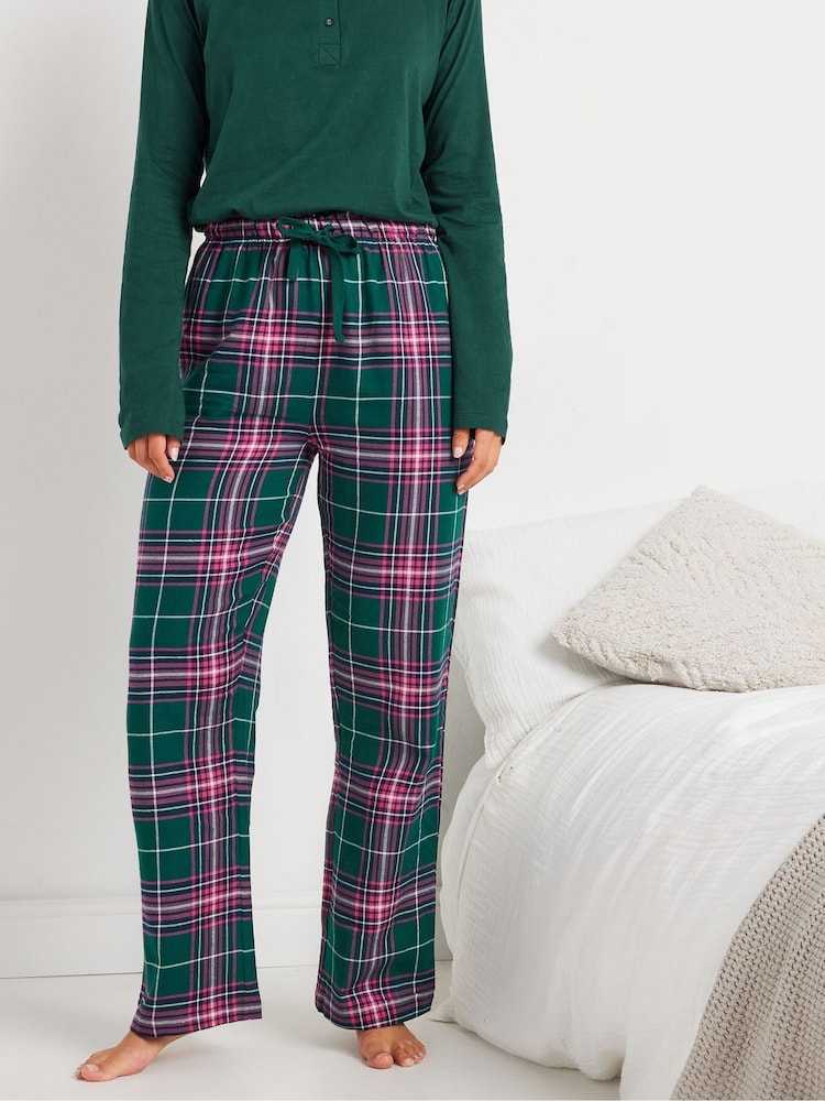 وردي - بنطلون بيجامة رياضي بنمط مربعات من Long Tall Sally - صورة 2 من 5