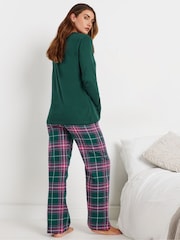 وردي - بنطلون بيجامة رياضي بنمط مربعات من Long Tall Sally - صورة 3 من 5