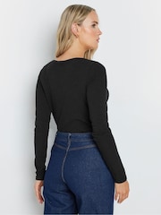 Long Tall Sally Black Square Neck Rib Top - Image 3 of 4