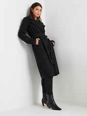 Long Tall Sally Black Wrap Coat - Image 1 of 5