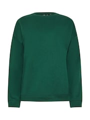 Long Tall Sally Green Crew Neck Sweatshirt - Image 4 of 4