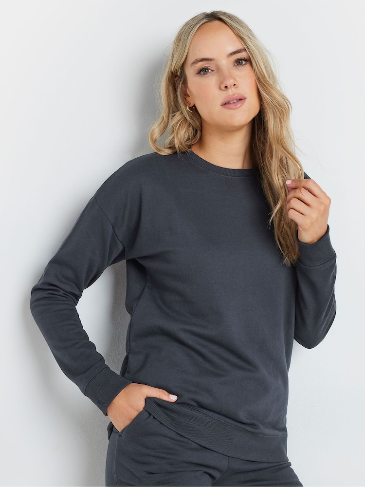 Azul - Sudadera con cuello redondo de Long Tall Sally - Imagen 1 de 5 Azul - Sudadera con cuello redondo de Long Tall Sally - Imagen 1 de 5
