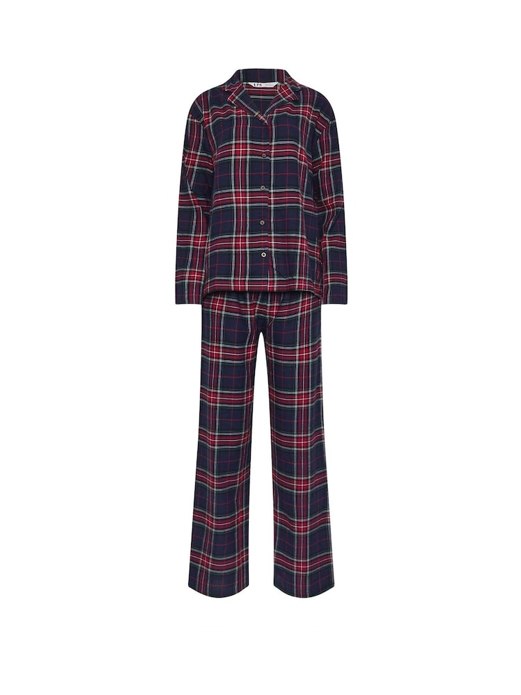 Long Tall Sally Bottle blue Check 100% Cotton Pyjamas Joggers - Image 6 of 6 Long Tall Sally Bottle blue Check 100% Cotton Pyjamas Joggers - Image 6 of 6