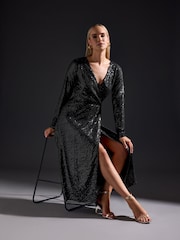 Long Tall Sally Black Sequin Dress - Image 1 of 6