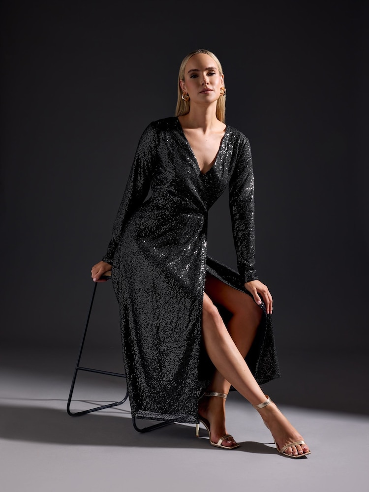 Long Tall Sally Black Sequin Dress - Image 1 of 6