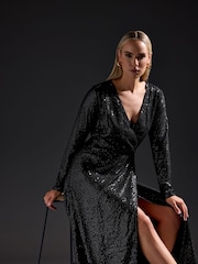 Long Tall Sally Black Sequin Dress - Image 2 of 6