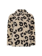Long Tall Sally Imprimé léopard Borg Teddy Veste polaire - Image 6 de 6