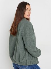 Long Tall Sally Green Cosy Bomber Jacket - Image 3 of 5