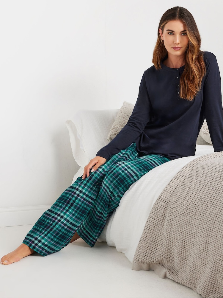 modra - Long Tall Sally karirast; s karirastim vzorcem Pyjamas lahke hlače za prosti čas - Slika 2 iz 5 modra - Long Tall Sally karirast; s karirastim vzorcem Pyjamas lahke hlače za prosti čas - Slika 2 iz 5