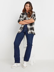 Long Tall Sally Brown 100% Cotton Check Shirt - Image 3 of 6
