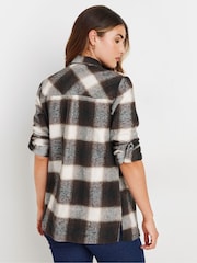 Long Tall Sally Brown 100% Cotton Check Shirt - Image 4 of 6
