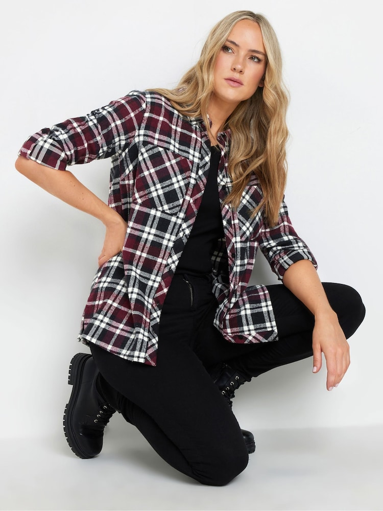 Long Tall Sally Red 100% Cotton Check Shirt - Image 1 of 6
