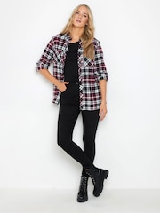 Long Tall Sally Red 100% Cotton Check Shirt - Image 2 of 6