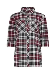 Long Tall Sally Red 100% Cotton Check Shirt - Image 6 of 6