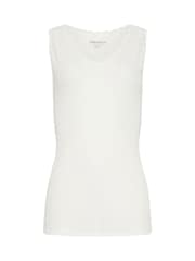 Long Tall Sally White Pointelle Thermal Vest - Image 5 of 5