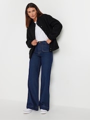 Long Tall Sally Black Cosy Bomber Jacket - Image 2 of 5