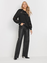 Long Tall Sally Black Dobby Ladder Lace Blouses - Image 2 of 5