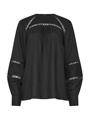 Long Tall Sally Black Dobby Ladder Lace Blouses - Image 5 of 5