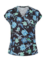 M&Co Flower Print Wrap Top - Imagem 5 de 5