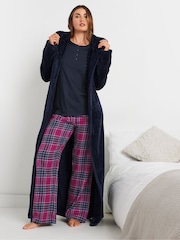 بنطلون بيجامة رياضي بنمط مربعات قطن 100% من Long Tall Sally - صورة 2 من 5