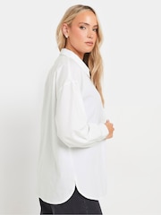 Long Tall Sally White Drop Shoulder 100% Cotton Shirt - Image 4 of 6