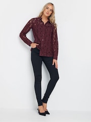 Long Tall Sally Red Lace Shirt - Image 3 of 5