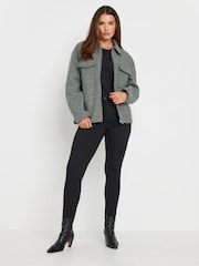 Long Tall Sally Grey Textured Shacket - Image 3 of 6