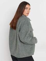 Long Tall Sally Grey Textured Shacket - Image 4 of 6