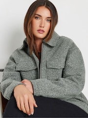 Long Tall Sally Grey Textured Shacket - Image 5 of 6