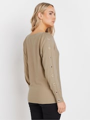 Long Tall Sally Natural Eyelet Batwing Jumper - Image 3 of 5