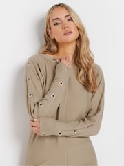 Long Tall Sally Natural Eyelet Batwing Jumper - Image 4 of 5