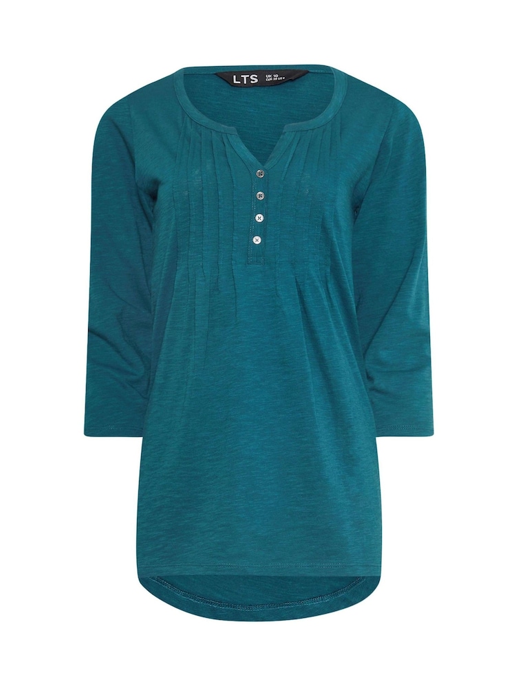 Long Tall Sally Pintuck Henley-Tops mit 3/4-Ärmeln, aus 100 % Baumwolle, Tops im 2er-Pack - Bild 8 von 8