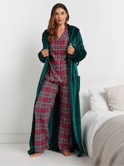 Long Tall Sally Dark red Check 100% Cotton Pyjamas Joggers - Image 4 of 6