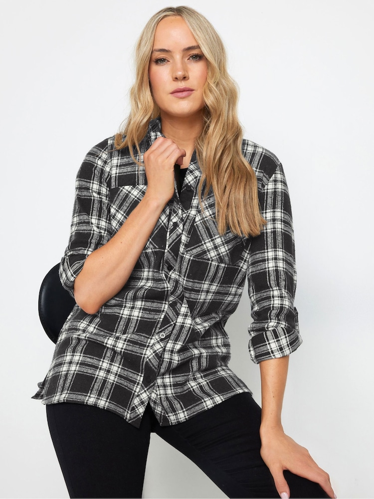 Schwarz - Long Tall Sally – kariertes Hemd aus 100 % Baumwolle - Bild 1 von 5 Schwarz - Long Tall Sally – kariertes Hemd aus 100 % Baumwolle - Bild 1 von 5