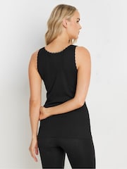 Long Tall Sally Black Pointelle Thermal Vest - Image 3 of 5