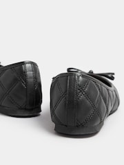 Long Tall Sally Black Quilted Ballet shoes - Image 4 of 5