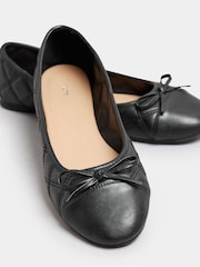 Long Tall Sally Black Quilted Ballet shoes - Image 5 of 5