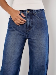 Apricot Blue Elisa 100% Cotton Wide Leg Jeans - Image 3 of 5
