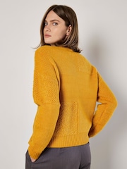 Apricot Yellow Popcorn Patchwork Jumper - Image 4 of 4