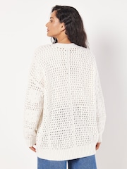 Apricot Natural Self Patchwork Cardigan - Image 4 of 4