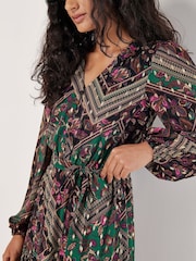 Apricot Green Flower Orchestra Gold Maxi Dress - Image 4 of 5