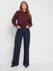 Long Tall Sally Blue Wide Leg Jeans - Image 1 of 5
