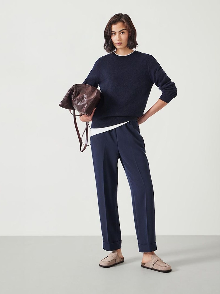 Hush Blue Slim Pull On Suit Trousers - Image 1 of 5
