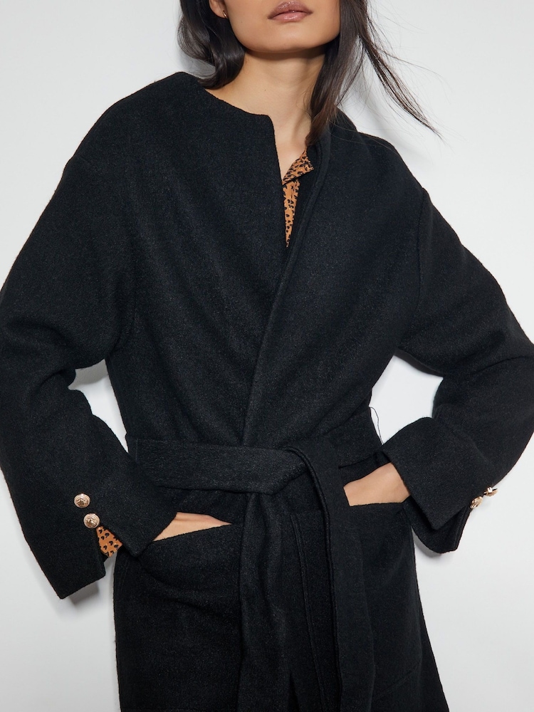 Monsoon Black Wendy Open Front Knit Coat - Image 2 of 5
