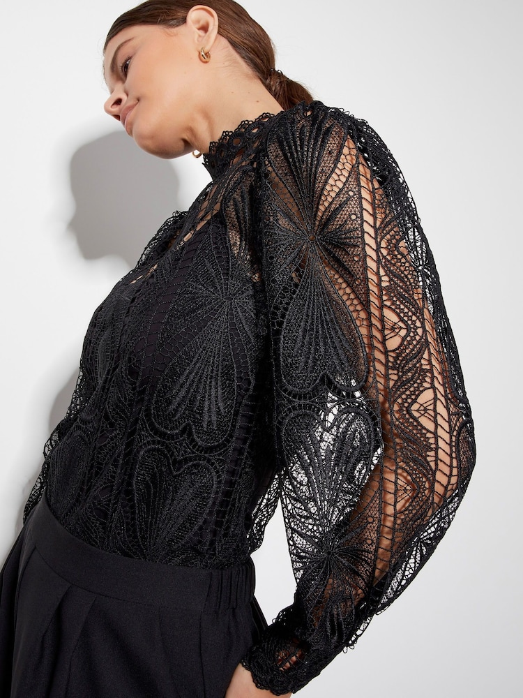 Monsoon Black Leona Lace Blouse - Image 4 of 4
