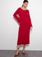 Monsoon Red Sal Slash Knit Dress - Image 1 of 5