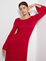 Monsoon Red Sal Slash Knit Dress - Image 2 of 5