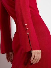 Monsoon Red Sal Slash Knit Dress - Image 4 of 5